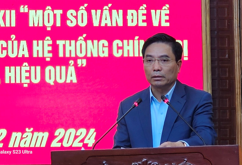 Bí thư Tỉnh ủy Thanh Hóa phát biểu kết luận tại hội nghị.