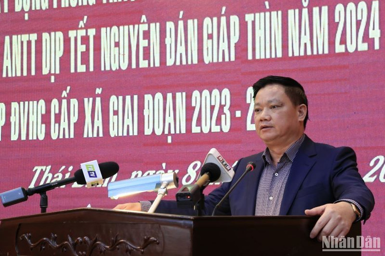 Chủ tịch Ủy ban nhân dân tỉnh Thái Bình Nguyễn Khắc Thận mong muốn an ninh trật tự trước, trong và sau Tết Nguyên đán sẽ được bảo đảm.