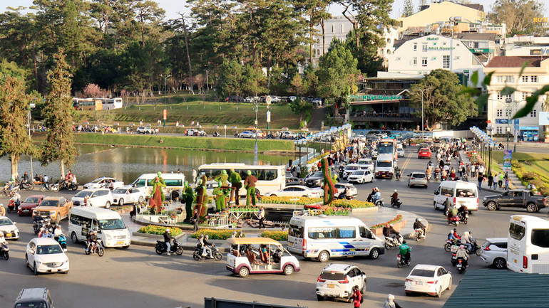 Khu vực trung tâm thành phố Đà Lạt dịp Tết Nguyên đán 2025. Khu vực trung tâm thành phố Đà Lạt dịp Tết Nguyên đán 2025.