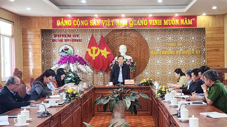 Quyền Bí thư Tỉnh ủy Lâm Đồng làm việc với Ban Thường vụ Huyện ủy Đơn Dương.
