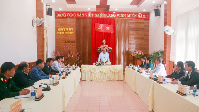 Quyền Bí thư Tỉnh ủy Lâm Đồng làm việc với Ban Thường vụ Huyện ủy Đam Rông.