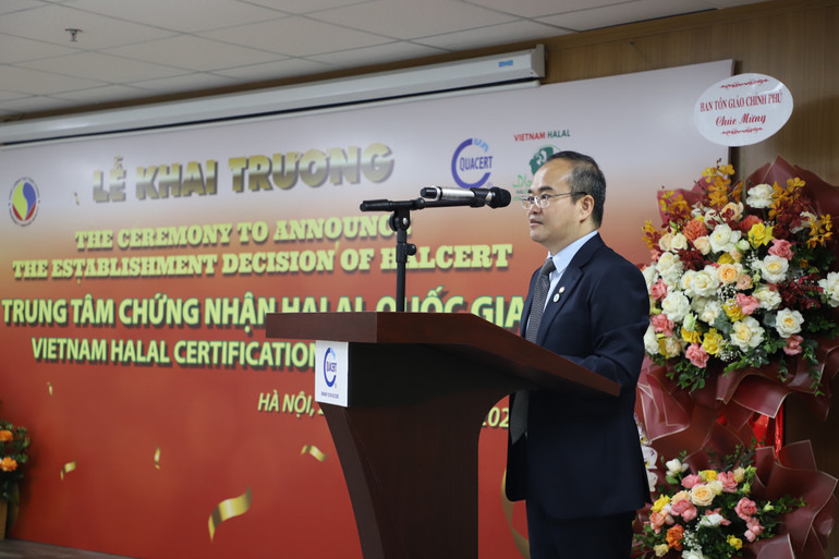 Ông Trần Quốc Dũng - Giám đốc Trung tâm Chứng nhận phù hợp phát biểu tại Lễ công bố.