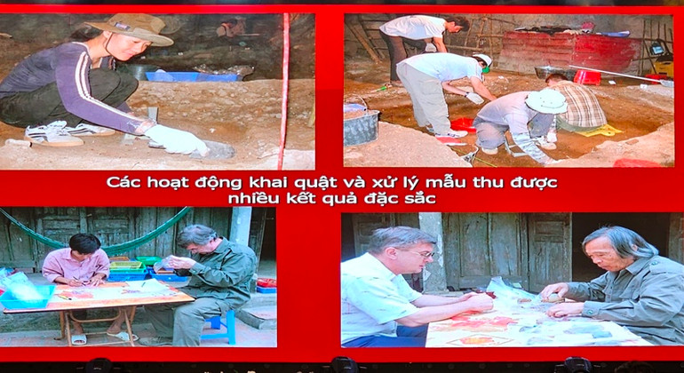 Hoạt động khai quật khảo cổ học và xử lý mẫu vật. Hoạt động khai quật khảo cổ học và xử lý mẫu vật.