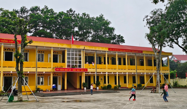 Một khu lớp học của Trường tiểu học Nguyễn Bá Ngọc.