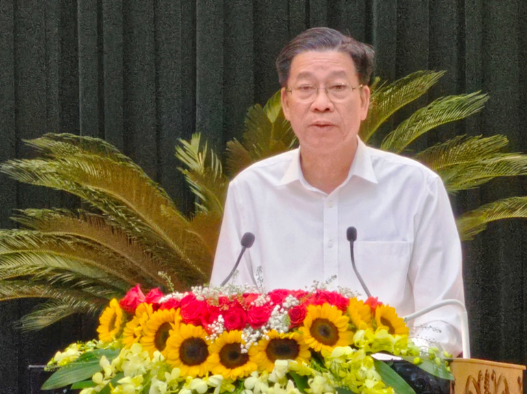 Lãnh đạo Sở Công thương Thanh Hóa tham luận tại Hội nghị.