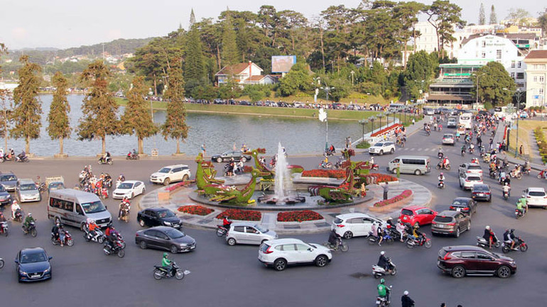 Khu vực trung tâm thành phố Đà Lạt.
