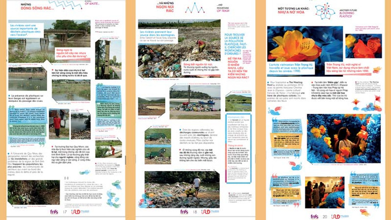 Các poster trưng bày tại Không gian nghệ thuật Phố Bên Đồi, thành phố Đà Lạt.