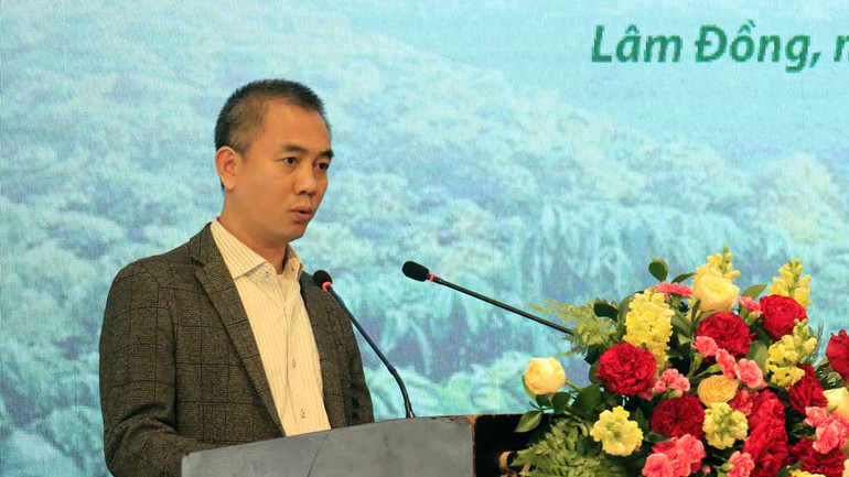 Đại diện GCP tại Việt Nam phát biểu tại hội thảo.