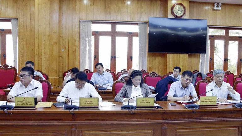 Đại biểu tham dự buổi làm việc.