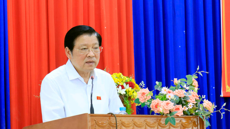 Đồng chí Phan Đình Trạc đánh giá cao sự đồng thuận của nhân dân về sáp nhập tỉnh để tạo không gian phát triển mới.