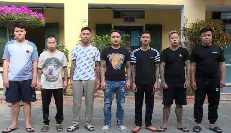 Nhóm đối tượng chuyên cho vay lãi nặng sa lưới pháp luật. (Ảnh Công an cung cấp)