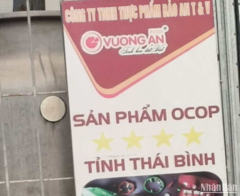 Sản phẩm của Công ty trách nhiệm hữu hạn thực phẩm Bảo An T&V được chứng nhận sản phẩm OCOP 4 sao.