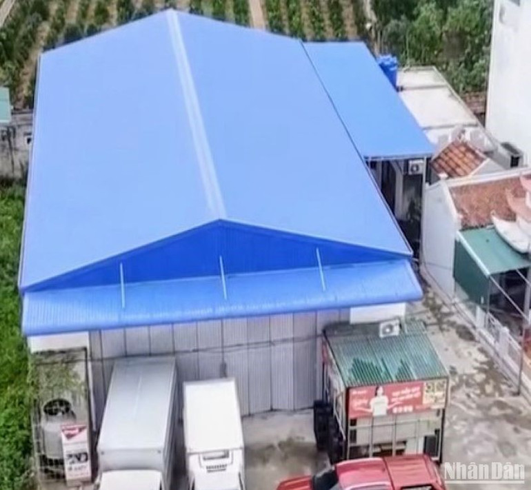 Nhà xưởng sản xuất của Công ty trách nhiệm hữu hạn thực phẩm Bảo An T&V tại xóm 11, xã Đông Hòa (thành phố Thái Bình).