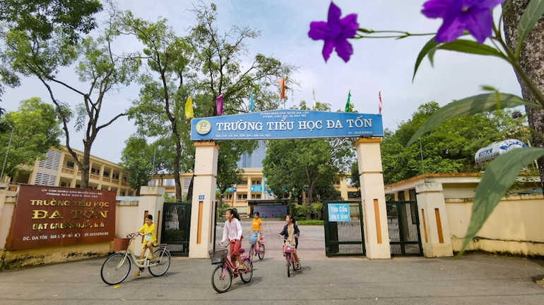 Trường tiểu học Đa Tốn (huyện Gia Lâm) đã được giảm tải về chỗ học từ năm học 2024-2025.