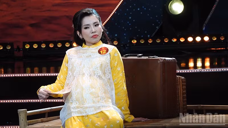 Thí sinh Huỳnh Kim Tho có số điểm cao nhất trong đêm Chung kết 3. (Ảnh: LINH BẢO)