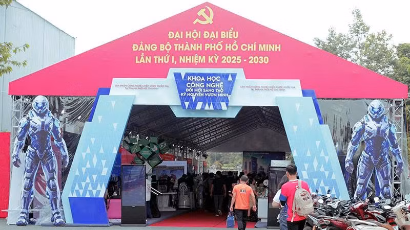 Không gian Triển lãm sản phẩm công nghệ chiến lược quốc gia tại Thành phố Hồ Chí Minh. (Ảnh: Ban tổ chức)