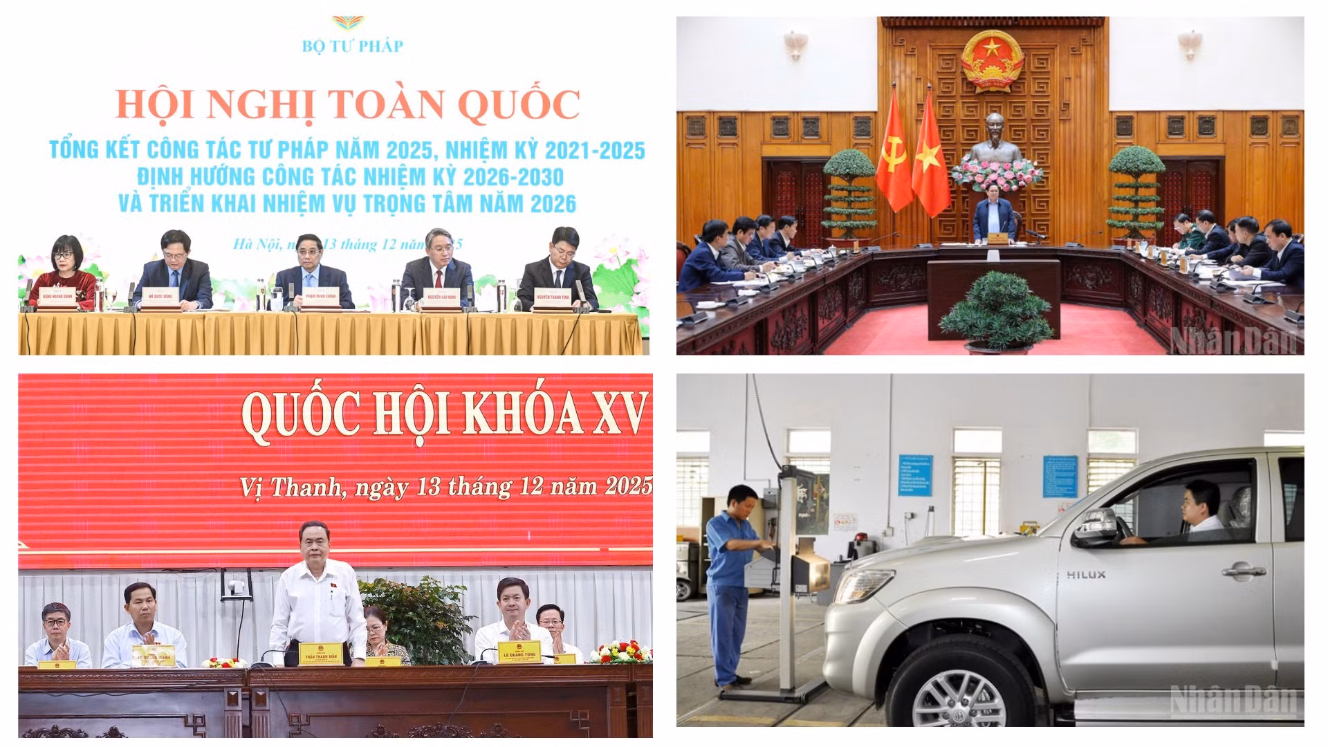 Tin nổi bật ngày 13/12: Thủ tướng Phạm Minh Chính dự Hội nghị tổng kết, triển khai nhiệm vụ trọng tâm ngành tư pháp; Chủ tịch Quốc hội Trần Thanh Mẫn tiếp xúc cử tri Cần Thơ