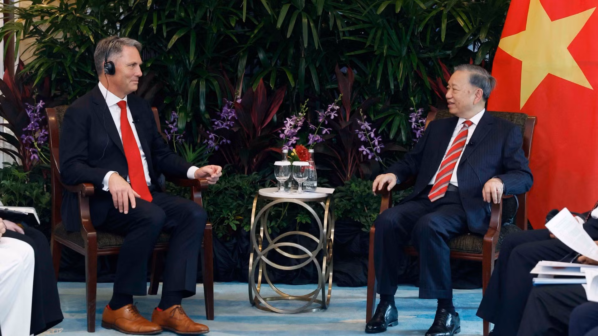 Tổng Bí thư, Chủ tịch nước Tô Lâm tiếp Phó Thủ tướng, Bộ trưởng Quốc phòng Australia Richard Marles. (Ảnh: TTXVN)