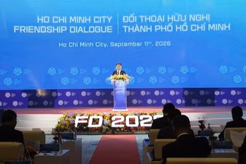 Ông Nguyễn Lộc Hà, Phó Chủ tịch Thường trực Ủy ban nhân dân Thành phố Hồ Chí Minh phát biểu ý kiến chỉ đạo tại hội nghị. (Ảnh: NAB)