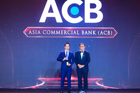 ACB được vinh danh tại hạng mục Corporate Excellence Award (Doanh nghiệp Xuất sắc châu Á). (Ảnh: ACB)