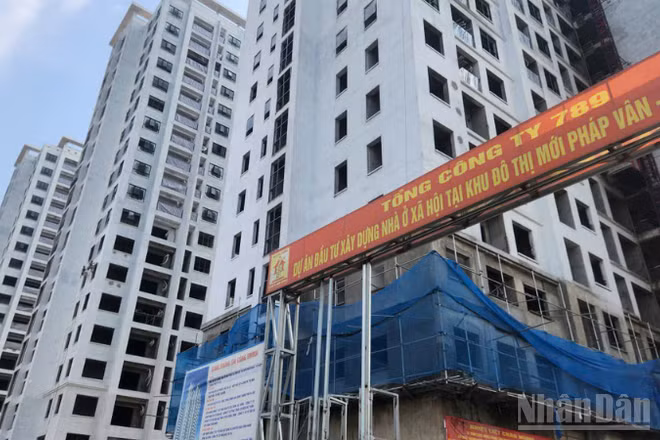 Khu nhà ở sinh viên Pháp Vân-Tứ Hiệp, phường Yên Sở (Hà Nội), quy mô thiết kế là 5.520 chỗ ở.