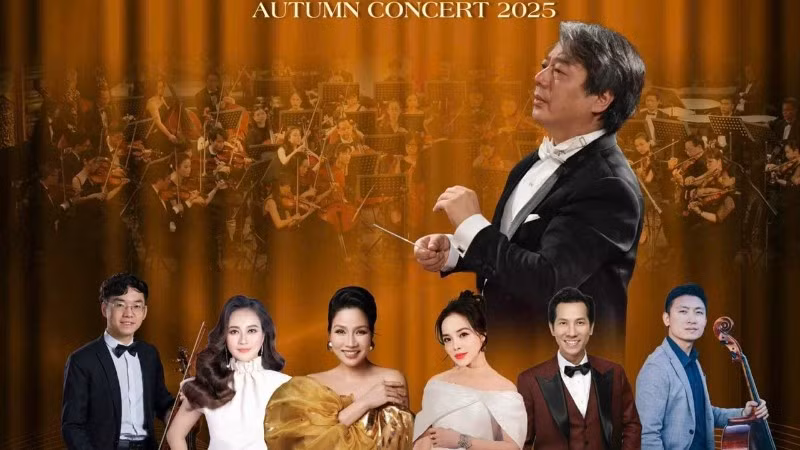 "Hòa nhạc Mùa thu 2025" là sự tiếp nối chuỗi chương trình Hà Nội Concert trong năm, thu hút sự quan tâm của công chúng yêu nhạc.