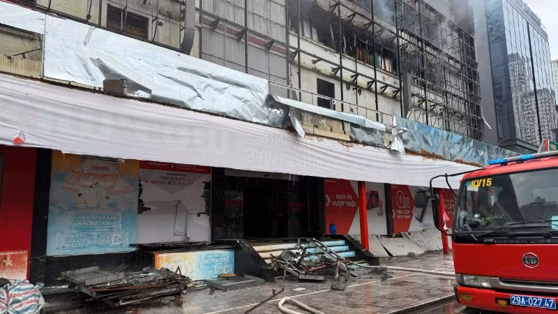 Hiện trường vụ cháy.