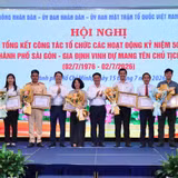 Các tập thể được khen thưởng trong chuỗi hoạt động kỷ niệm 50 năm Ngày Thành phố Sài Gòn-Gia Định vinh dự mang tên Chủ tịch Hồ Chí Minh.