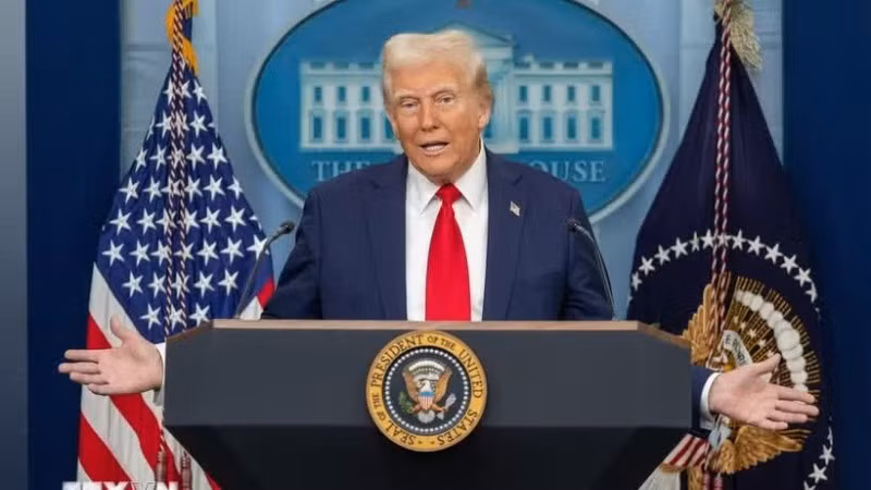 Tổng thống Mỹ Donald Trump. (Ảnh: THX/TTXVN)