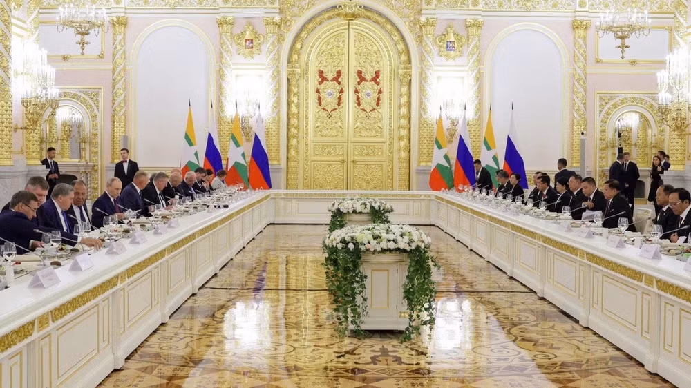 Toàn cảnh cuộc hội đàm. (Ảnh: Điện Kremlin)