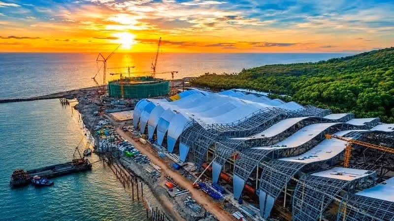 Trung tâm Hội nghị APEC tại Phú Quốc đang trong giai đoạn hoàn thiện.