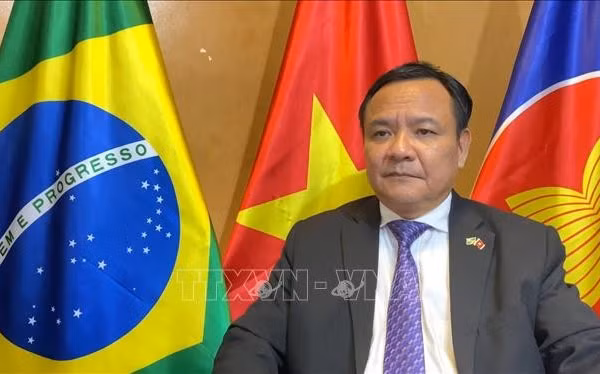 Đại sứ Việt Nam tại Brazil, Bùi Văn Nghị, trả lời phỏng vấn phóng viên TTXVN.