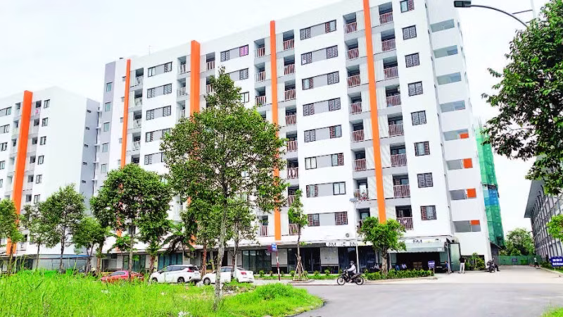 Một góc khu nhà ở Hồng Loan 5C mới hoàn thành và bàn giao khách hàng.