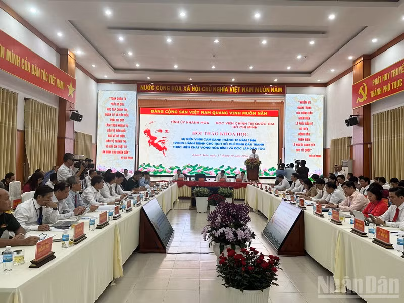 Quang cảnh buổi hội thảo. (Ảnh: NGUYỄN TRUNG)