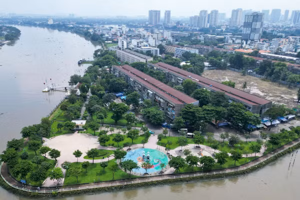 Chung cư Thanh Đa nhìn từ trên cao. (Ảnh: THẾ ANH)
