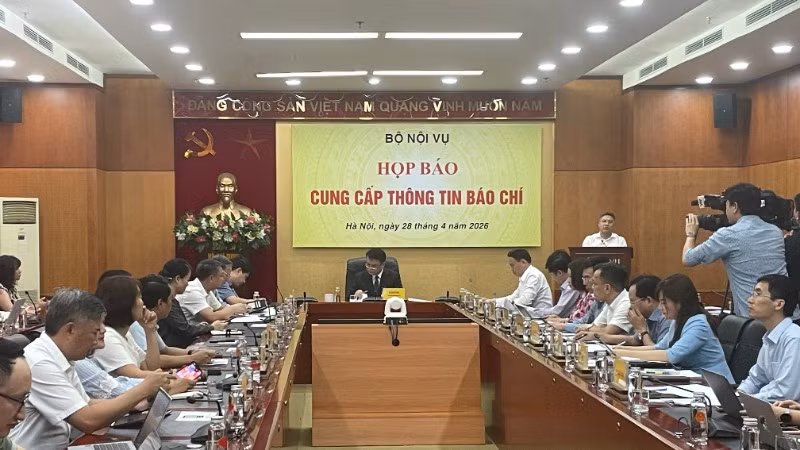 Quang cảnh họp báo.