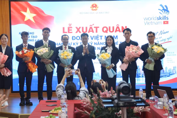 Đoàn Việt Nam xuất quân tham dự Kỳ thi kỹ năng nghề thế giới năm 2026. (Ảnh: ĐTT)