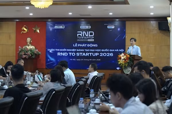 Lễ phát động Cuộc thi Khởi nghiệp Sáng tạo Đại học Quốc gia Hà Nội-“RND to Startup 2026”. (Ảnh: BTC)