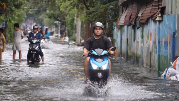 Bình Quới-Thanh Đa, một trong ba "rốn ngập" mà thành phố sẽ xử lý trong năm 2026. (Ảnh: THẾ ANH)