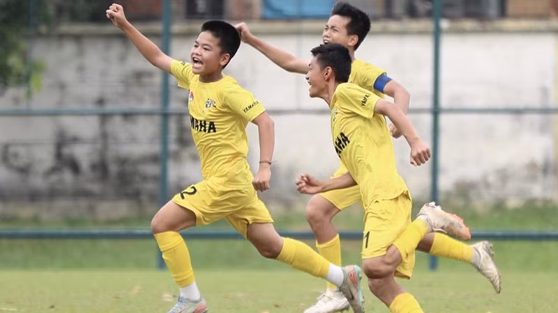 U13 Sông Lam Nghệ An giành vé vào chung kết. (Ảnh: VFF)