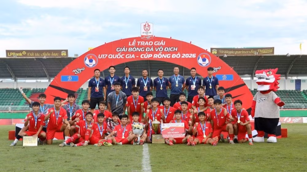 PVF lần thứ năm vô địch Giải bóng đá U17 quốc gia. (Ảnh: VFF)