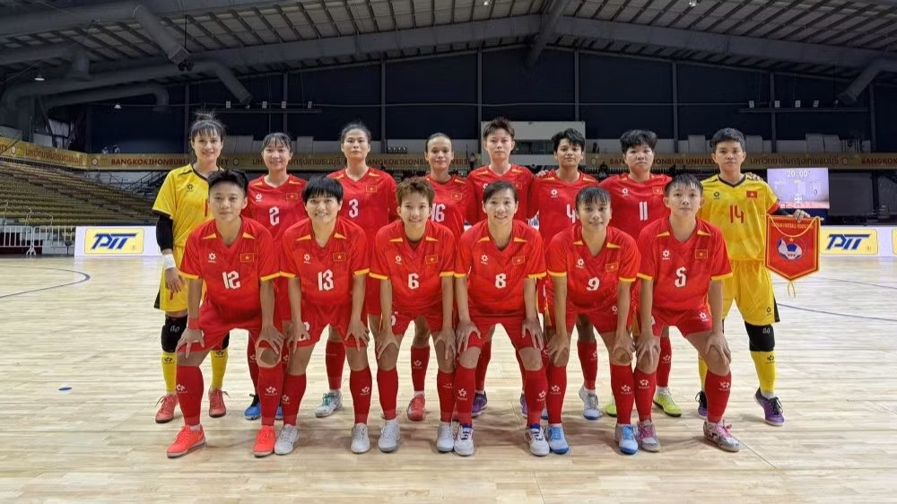 Các thành viên đội tuyển futsal nữ Việt Nam. (Ảnh: VFF)