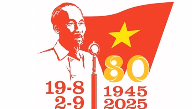 Logo kỷ niệm Kỷ niệm 80 năm Cách mạng tháng Tám và Quốc khánh 2/9. (Ảnh: Bộ Văn hóa, Thể thao và Du lịch)