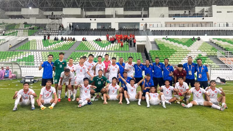 U19 Việt Nam giành chiến thắng thuyết phục. (Ảnh: VFF)