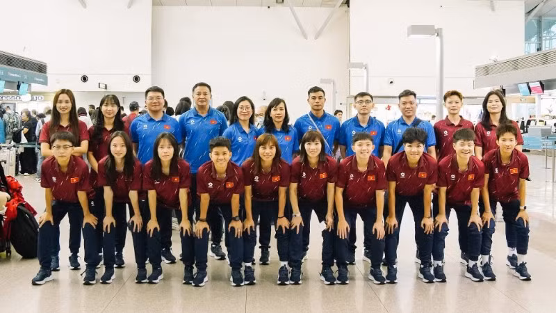 Các thành viên đội tuyển futsal nữ Việt Nam tham dự Giải vô địch Đông Nam Á 2026. (Ảnh: Thái Sơn Nam FC) 