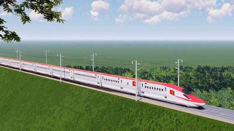 Đường sắt tốc độ cao bắc-nam. (Ảnh: BỘ XÂY DỰNG)