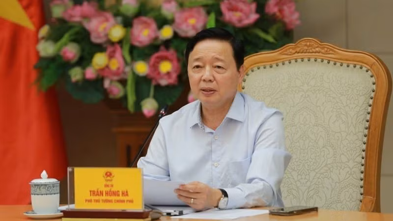 Phó Thủ tướng Trần Hồng Hà chủ trì cuộc họp. (Ảnh: VGP/Minh Khôi)