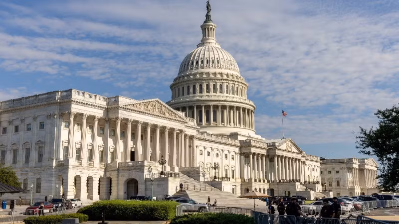 Tòa nhà Quốc hội Mỹ ở Washington, D.C. (Ảnh: THX/TTXVN)