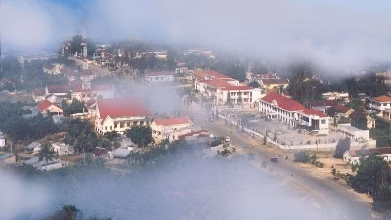 Thị trấn miền núi Tô Hạp - thuộc huyện Khánh Sơn cũ của tỉnh Khánh Hòa. (Ảnh: NGỌC BÌNH)
