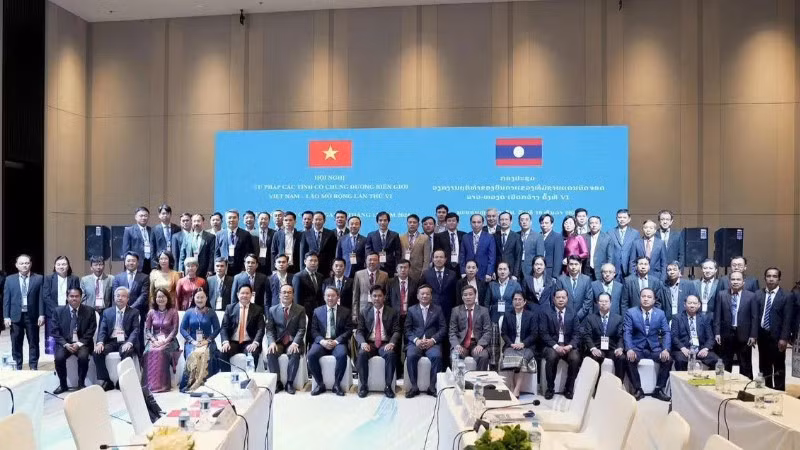 Các đại biểu tham dự Hội nghị Tư pháp các tỉnh có chung đường biên giới Việt Nam-Lào mở rộng lần thứ 6. (Ảnh: TL)